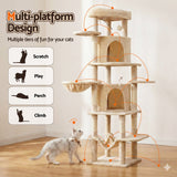 Darrahopens Pet Care > Cat Supplies > Cat Scratchers i.Pet Cat Tree Tower 167cm Large Scratching Post Furniture Scratcher House Beige