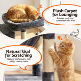 Darrahopens Pet Care > Cat Supplies > Cat Scratchers i.Pet Cat Tree Tower 206cm Large Scratching Post Furniture Scratcher House Grey