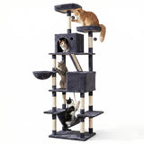 Darrahopens Pet Care > Cat Supplies > Cat Scratchers i.Pet Cat Tree Tower 206cm Large Scratching Post Furniture Scratcher House Grey