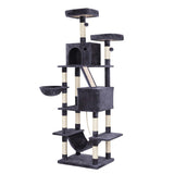 Darrahopens Pet Care > Cat Supplies > Cat Scratchers i.Pet Cat Tree Tower 206cm Large Scratching Post Furniture Scratcher House Grey