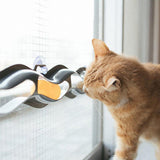 Darrahopens Pet Care > Cat Supplies > Cat Scratchers Interactive Cat Track Ball Toy with Window Suction Cup for Indoor Play and Exercise