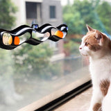Darrahopens Pet Care > Cat Supplies > Cat Scratchers Interactive Cat Track Ball Toy with Window Suction Cup for Indoor Play and Exercise