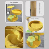 Darrahopens Pet Care > Cat Supplies > Cat Scratchers Pineapple Pineapple Cat Tree with Scratching Post & Cozy Perch - Multi-Level Cat Tower with Flower Platform and Hanging Ball for Indoor Cats