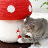 Darrahopens Pet Care > Cat Supplies > Cat Scratchers Red Mushroom Cat Climbing Frame Vertical Scratching Post Board Pet Furniture