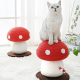 Darrahopens Pet Care > Cat Supplies > Cat Scratchers Red Mushroom Cat Climbing Frame Vertical Scratching Post Board Pet Furniture