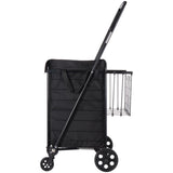 Darrahopens Pet Care > Cat Supplies > Cat Scratchers VEVOR Shopping Cart, Folding Grocery Utility Cart with Dual Baskets, Waterproof Liner & Wheels, 45 KG Large Load Capacity, Heavy Duty Laundry Basket for Laundry, Shopping, Camping, Grocery, Luggage