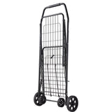 Darrahopens Pet Care > Cat Supplies > Cat Scratchers VEVOR Shopping Cart, Folding Grocery Utility Cart with Swivel Wheels, 40.8 kg Large Load Capacity, Heavy Duty Rolling Laundry Basket Butler for Laundry, Shopping, Camping, Grocery, Luggage, Black