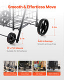 Darrahopens Pet Care > Cat Supplies > Cat Scratchers VEVOR Shopping Cart, Folding Grocery Utility Cart with Swivel Wheels, 40.8 kg Large Load Capacity, Heavy Duty Rolling Laundry Basket Butler for Laundry, Shopping, Camping, Grocery, Luggage, Black