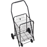 Darrahopens Pet Care > Cat Supplies > Cat Scratchers VEVOR Shopping Cart, Folding Grocery Utility Cart with Swivel Wheels, 40.8 kg Large Load Capacity, Heavy Duty Rolling Laundry Basket Butler for Laundry, Shopping, Camping, Grocery, Luggage, Black