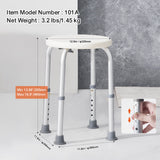 Darrahopens Pet Care > Cat Supplies > Cat Scratchers VEVOR Shower Chair for Inside Shower, Adjustable Height Shower Stool, Non-Slip Bench Bathtub Seat Stool for Elderly Disabled Adults Handicap, 300 lbs Capacity
