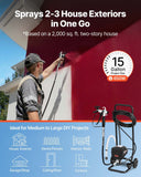 Darrahopens Pet Care > Cat Supplies > Cat Scratchers VEVOR Stand Airless Paint Sprayer, 650W, 3000PSI High Pressure Airless Sprayer with Cart, Cleaning Brush, Hose, Extension Rod, Nozzles, Electric Spray Paint Machine for House Exterior and Interior