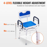 Darrahopens Pet Care > Cat Supplies > Cat Scratchers VEVOR Swivel Shower Chair 360 Degree, Adjustable Shower Seat with Armrests and Backrest for Inside Shower or Bathtub, Non-Slip Rotating Bathtub Chair Seat for Elderly Disabled Injured, 400lbs Capacity
