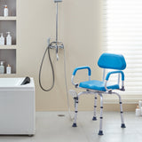 Darrahopens Pet Care > Cat Supplies > Cat Scratchers VEVOR Swivel Shower Chair 360 Degree, Adjustable Shower Seat with Pivoting Arms & Padded Bath Seat for Inside Shower or Tub, Non-Slip Rotating Bathtub Chair for Elderly Disabled, 300LBS Capacity