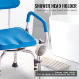 Darrahopens Pet Care > Cat Supplies > Cat Scratchers VEVOR Swivel Shower Chair 360 Degree, Adjustable Shower Seat with Pivoting Arms & Padded Bath Seat for Inside Shower or Tub, Non-Slip Rotating Bathtub Chair for Elderly Disabled, 300LBS Capacity