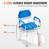 Darrahopens Pet Care > Cat Supplies > Cat Scratchers VEVOR Swivel Shower Chair 360 Degree, Adjustable Shower Seat with Pivoting Arms & Padded Bath Seat for Inside Shower or Tub, Non-Slip Rotating Bathtub Chair for Elderly Disabled, 300LBS Capacity