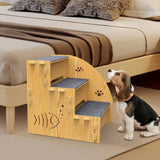 Darrahopens Pet Care > Cat Supplies > Cat Scratchers Wooden Pet Climbing Ladder Bed Step Frame Durable Climbing Frame for Small Pets