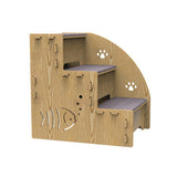 Darrahopens Pet Care > Cat Supplies > Cat Scratchers Wooden Pet Climbing Ladder Bed Step Frame Durable Climbing Frame for Small Pets
