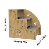 Darrahopens Pet Care > Cat Supplies > Cat Scratchers Wooden Pet Climbing Ladder Bed Step Frame Durable Climbing Frame for Small Pets