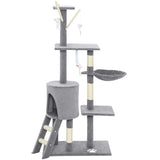Darrahopens Pet Care > Cat Supplies > Cat Scratching Posts CARLA HOME 134cm Cat Tree for Indoor Cats with Hammock, Plush Perch & Sisal Scratching Posts for Kittens & Adult Cats (Light Grey)
