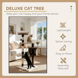 Darrahopens Pet Care > Cat Supplies > Cat Scratching Posts CARLA HOME 140cm Cat Tree for Indoor Cats with Plush Perch, Sisal Scratching Posts & Condo for Kittens & Adult Cats (Beige)