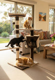Darrahopens Pet Care > Cat Supplies > Cat Scratching Posts CARLA HOME 140cm Cat Tree for Indoor Cats with Plush Perch, Sisal Scratching Posts & Condo for Kittens & Adult Cats (Beige)