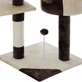 Darrahopens Pet Care > Cat Supplies > Cat Scratching Posts CARLA HOME 140cm Cat Tree for Indoor Cats with Plush Perch, Sisal Scratching Posts & Condo for Kittens & Adult Cats (Beige)