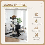 Darrahopens Pet Care > Cat Supplies > Cat Scratching Posts CARLA HOME 140cm Cat Tree for Indoor Cats with Plush Perch, Sisal Scratching Posts & Condo for Kittens & Adult Cats (Dark Grey)