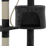 Darrahopens Pet Care > Cat Supplies > Cat Scratching Posts CARLA HOME 140cm Cat Tree for Indoor Cats with Plush Perch, Sisal Scratching Posts & Condo for Kittens & Adult Cats (Dark Grey)
