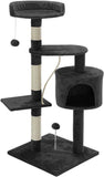 Darrahopens Pet Care > Cat Supplies > Cat Scratching Posts CARLA HOME 140cm Cat Tree for Indoor Cats with Plush Perch, Sisal Scratching Posts & Condo for Kittens & Adult Cats (Dark Grey)