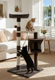Darrahopens Pet Care > Cat Supplies > Cat Scratching Posts CARLA HOME 140cm Cat Tree for Indoor Cats with Plush Perch, Sisal Scratching Posts & Condo for Kittens & Adult Cats (Dark Grey)