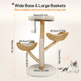 Darrahopens Pet Care > Cat Supplies > Cat Scratching Posts Extra Large Black Cat Tree Tower with Real Wood and Wicker Basket, 60x111cm In Australia - Darrahopens