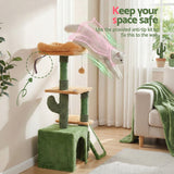 Darrahopens Pet Care > Cat Supplies > Cat Scratching Posts i.Pet Cat Tree Tower 101cm Scratching Post Furniture Scratcher House Green