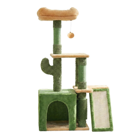Darrahopens Pet Care > Cat Supplies > Cat Scratching Posts i.Pet Cat Tree Tower 101cm Scratching Post Furniture Scratcher House Green