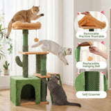 Darrahopens Pet Care > Cat Supplies > Cat Scratching Posts i.Pet Cat Tree Tower 101cm Scratching Post Furniture Scratcher House Green