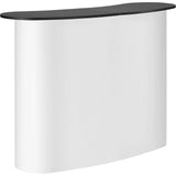 Darrahopens Pet Care > Cat Supplies > Cat Scratching Posts VEVOR Portable Tradeshow Podium Table, 1300 x 465 x 950 mm, Display Exhibition Counter Stand Booth Fair with Wall, Foldable Promotion Retail Bar Table Pop Up Podium with Storage Rack, Carrying Bag