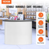 Darrahopens Pet Care > Cat Supplies > Cat Scratching Posts VEVOR Portable Tradeshow Podium Table, 1300 x 465 x 950 mm, Display Exhibition Counter Stand Booth Fair with Wall, Foldable Promotion Retail Bar Table Pop Up Podium with Storage Rack, Carrying Bag