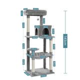 Darrahopens Pet Care > Cat Supplies Grey Road Cat Tree Tower Scratching Post Scratcher Cats Condo House Bed 143cm