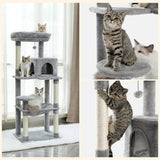 Darrahopens Pet Care > Cat Supplies Grey Road Cat Tree Tower Scratching Post Scratcher Cats Condo House Bed 143cm