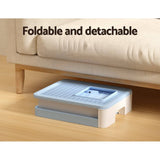 Darrahopens Pet Care > Cat Supplies i.Pet Cat Litter Box Large Tray Kitty Toilet Enclosed Hooded Foldable Scoop Blue