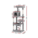 Darrahopens Pet Care > Cat Supplies i.Pet Cat Tree Tower Scratching Post Scratcher 143cm Condo House Trees Grey