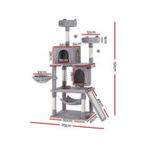 Darrahopens Pet Care > Cat Supplies i.Pet Cat Tree Tower Scratching Post Scratcher 161cm Condo House Trees Grey