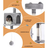 Darrahopens Pet Care > Cat Supplies i.Pet Cat Tree Tower Scratching Post Scratcher 161cm Condo House Trees Grey