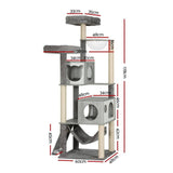 Darrahopens Pet Care > Cat Supplies i.Pet Cat Tree Tower Scratching Post Scratcher Wood Bed Condo House Large 178cm