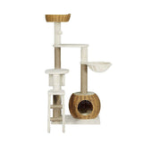 Darrahopens Pet Care > Cat Supplies i.Pet Cat Tree Tower Scratching Post Wood Bed Condo House Rattan Ladder 138cm