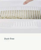 Darrahopens Pet Care > Cat Supplies Large Cat Litter Tray Box Kitty Toilet with Rack Scoop & Drawer-Style Cleaning Box White