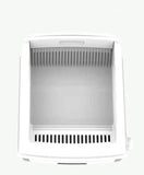 Darrahopens Pet Care > Cat Supplies Large Cat Litter Tray Box Kitty Toilet with Rack Scoop & Drawer-Style Cleaning Box White