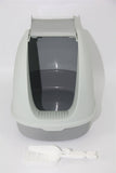 Darrahopens Pet Care > Cat Supplies Portable Hooded Cat Toilet Litter Box Tray House with Scoop and Grid Tray