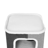 Darrahopens Pet Care > Cat Supplies Tri-Level Square Cat Condo with Sherpa Lining