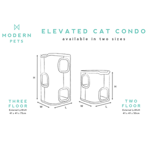 Darrahopens Pet Care > Cat Supplies Tri-Level Square Cat Condo with Sherpa Lining