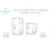 Darrahopens Pet Care > Cat Supplies Tri-Level Square Cat Condo with Sherpa Lining